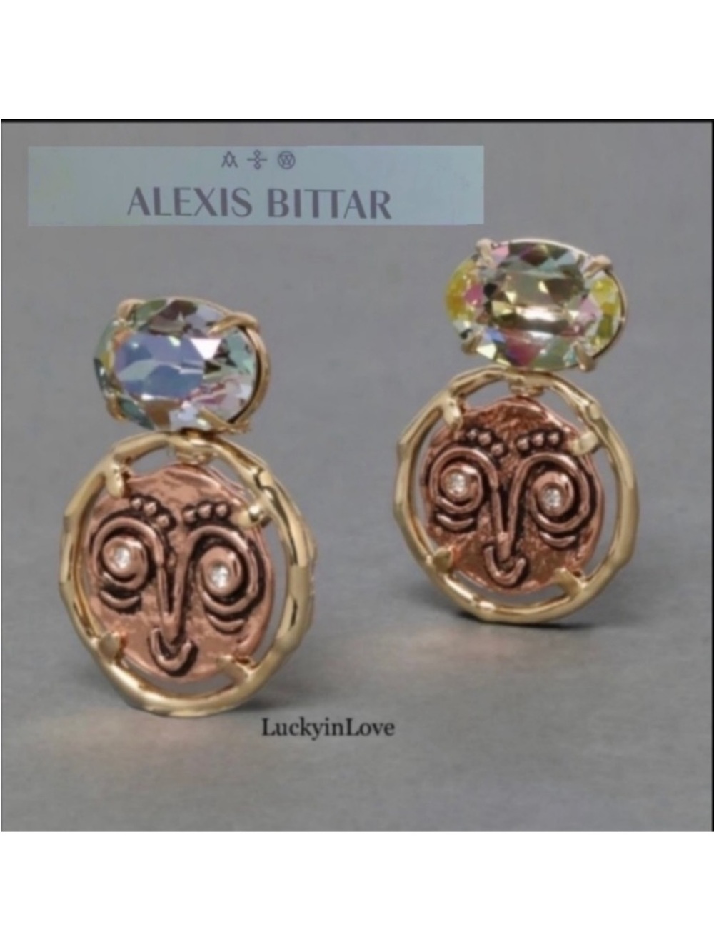 ALEXIS BITTAR • Gold Modern Antiquities Crystal Post Earrings